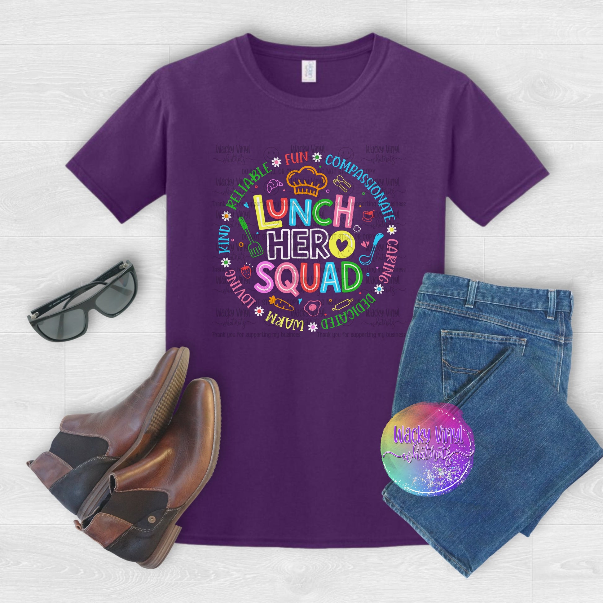 Lunch Hero Squad Tee Wacky Vinyl Whatnots, LLC