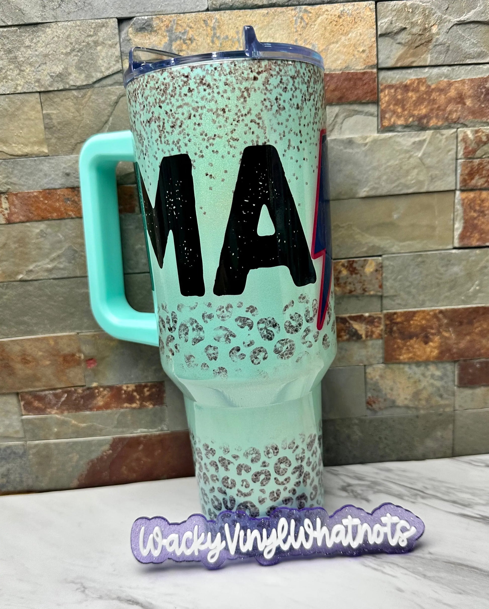 MAMA Tumbler - Green Wacky Vinyl Whatnots, LLC