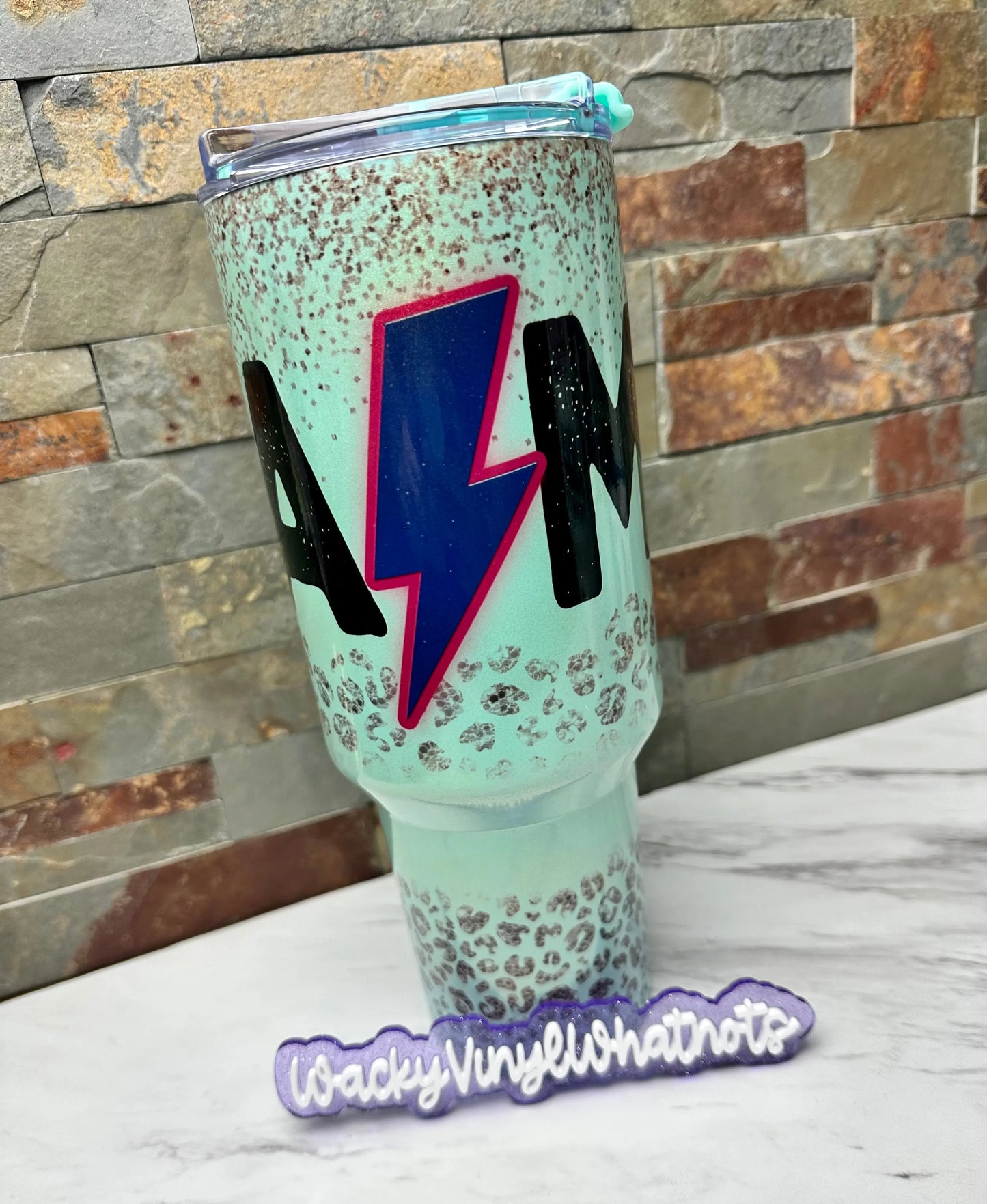 MAMA Tumbler - Green Wacky Vinyl Whatnots, LLC