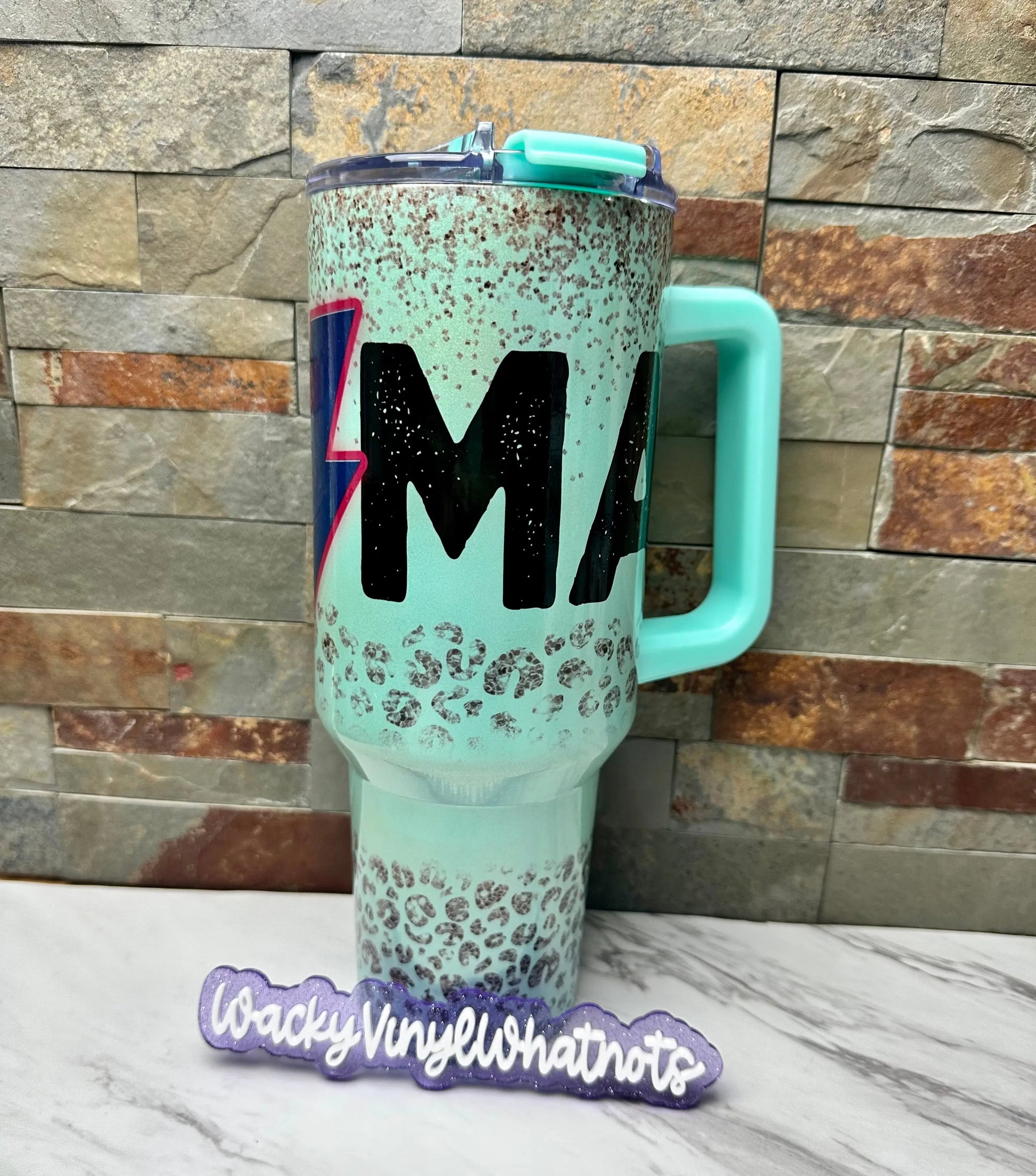 MAMA Tumbler - Green Wacky Vinyl Whatnots, LLC