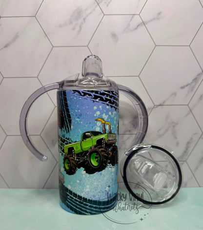 Monster Truck Sippy Duo Tumbler Wacky Vinyl Whatnots, LLC