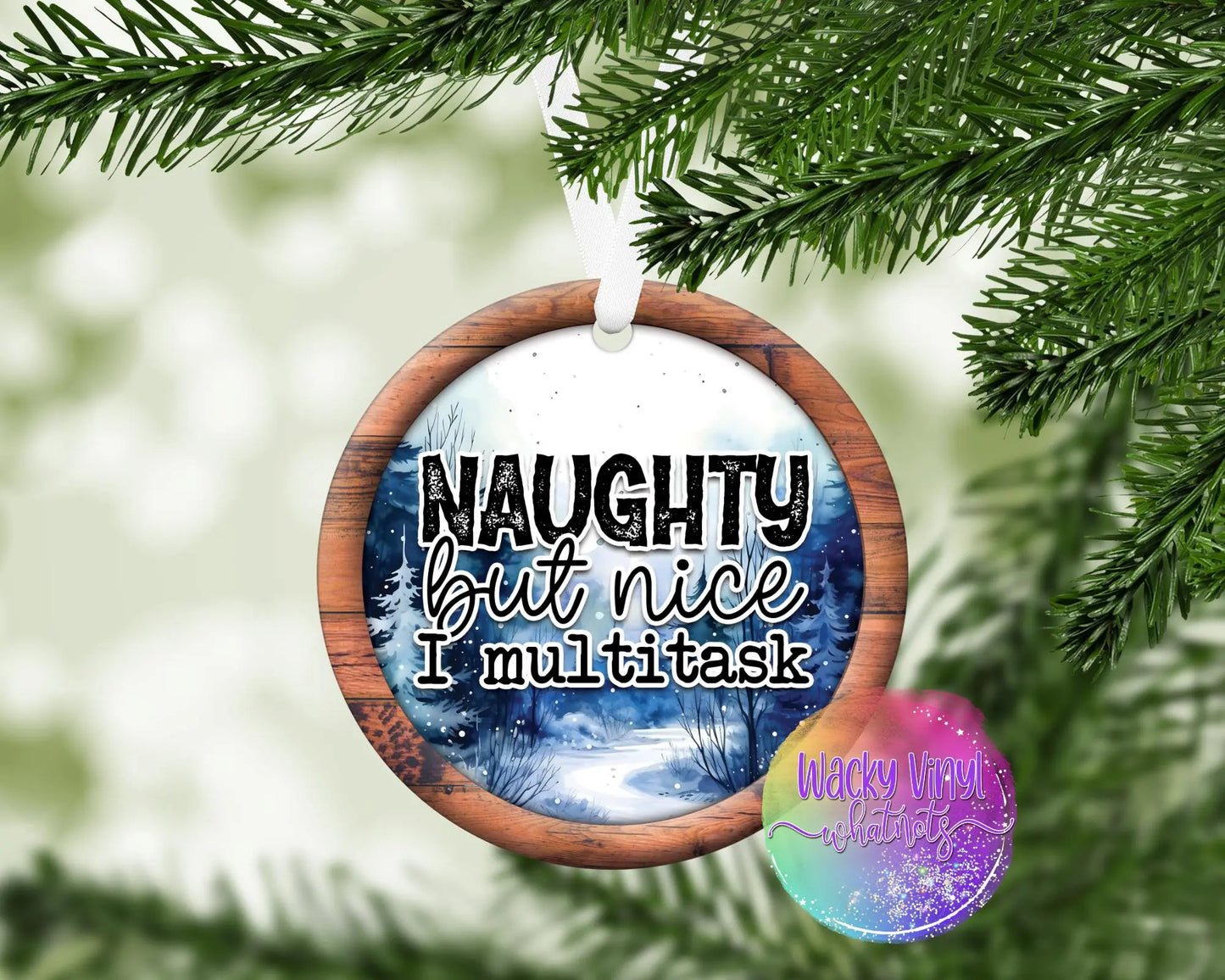 Naughty but Nice Ornament Wacky Vinyl Whatnots, LLC