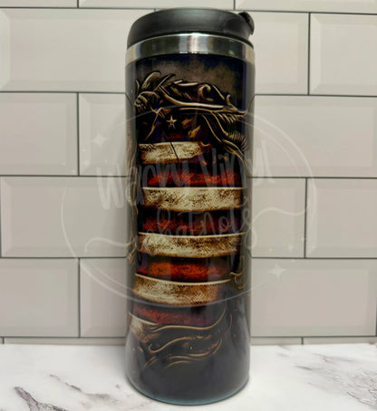Patriotic Skull Tumbler Wacky Vinyl Whatnots, LLC