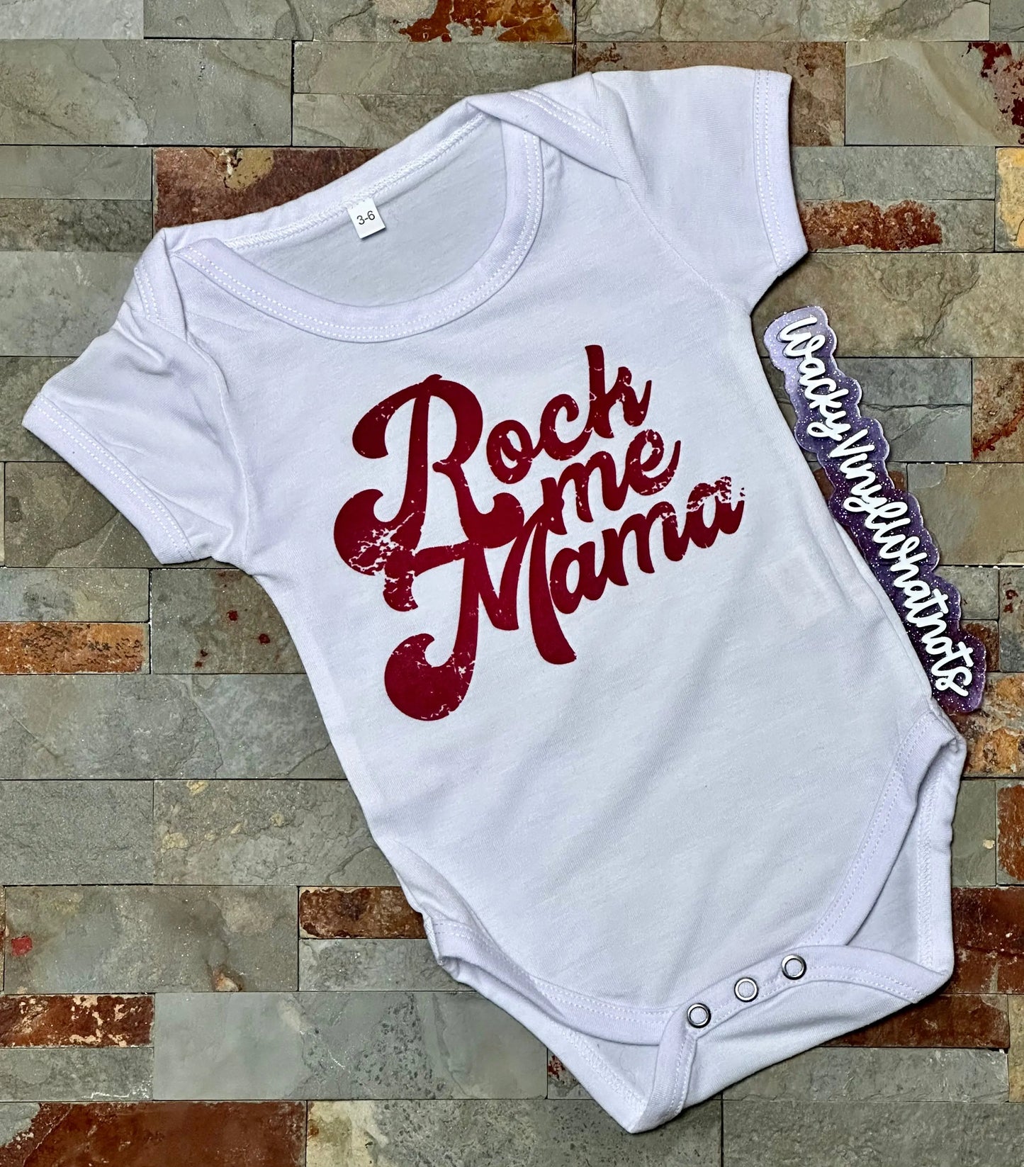 Rock On Bodysuit Wacky Vinyl Whatnots, LLC