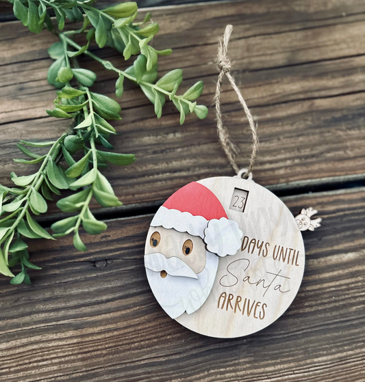 Santa Countdown Ornament Wacky Vinyl Whatnots, LLC