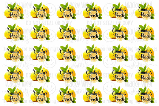 Sticker Sheet for Candy's Porch Wacky Vinyl Whatnots, LLC