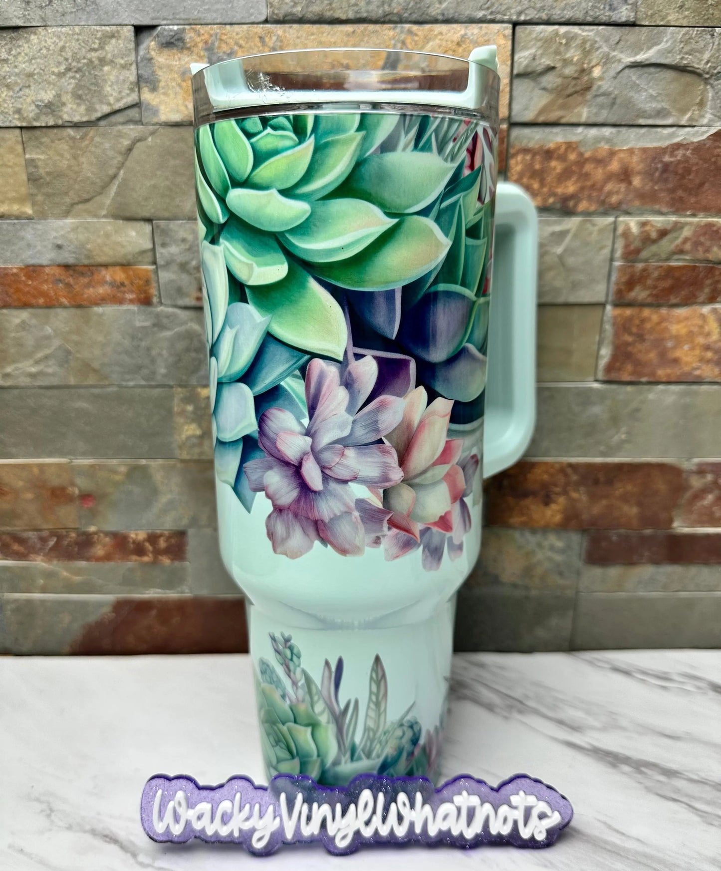 Succulent Tumbler Wacky Vinyl Whatnots, LLC