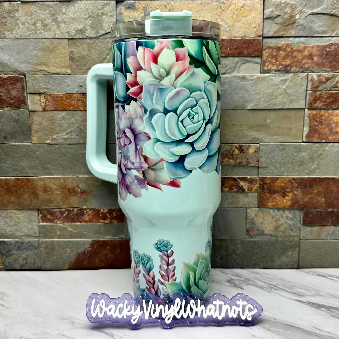 Succulent Tumbler Wacky Vinyl Whatnots, LLC