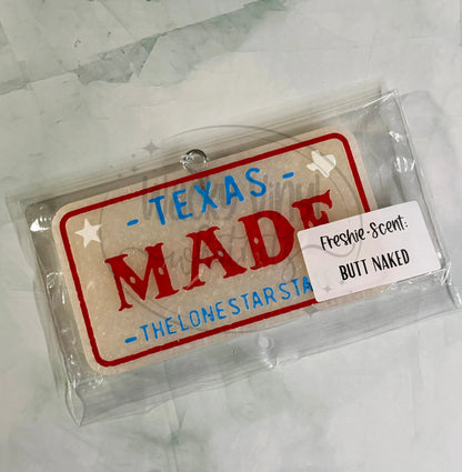 Texas Plate Freshie Wacky Vinyl Whatnots, LLC