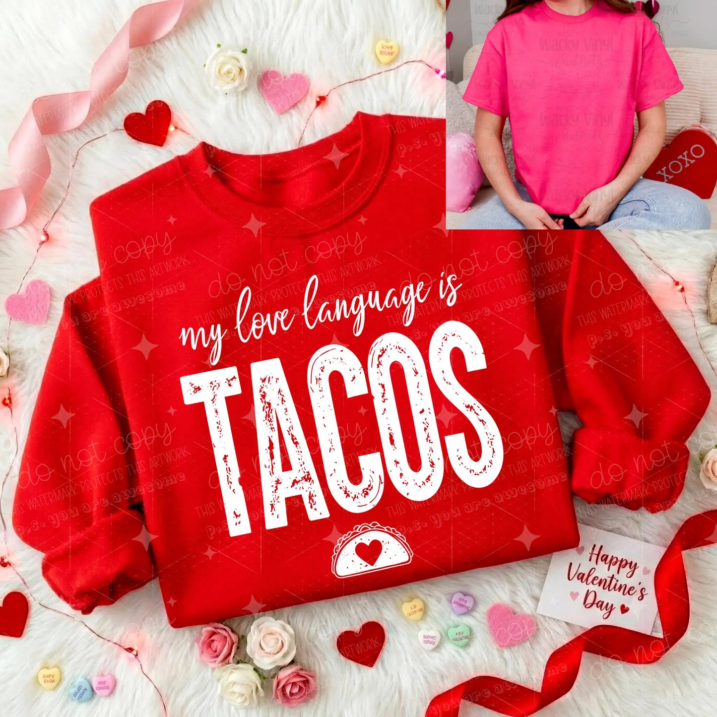 Valentines 2026 Crewneck & Tee Drop Wacky Vinyl Whatnots, LLC