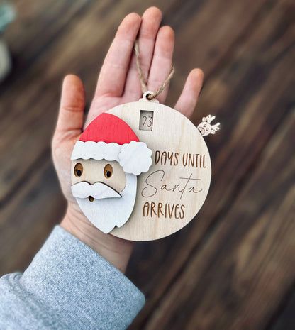 Santa Countdown Ornament