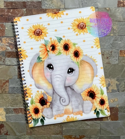 Baby Elephant Large Notebook Wacky Vinyl Whatnots, LLC