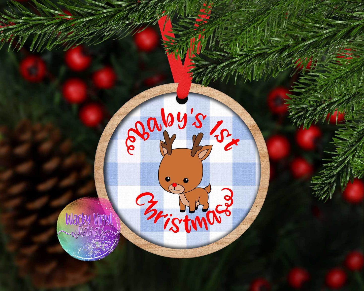 Baby's 1st Christmas Ornament Wacky Vinyl Whatnots, LLC