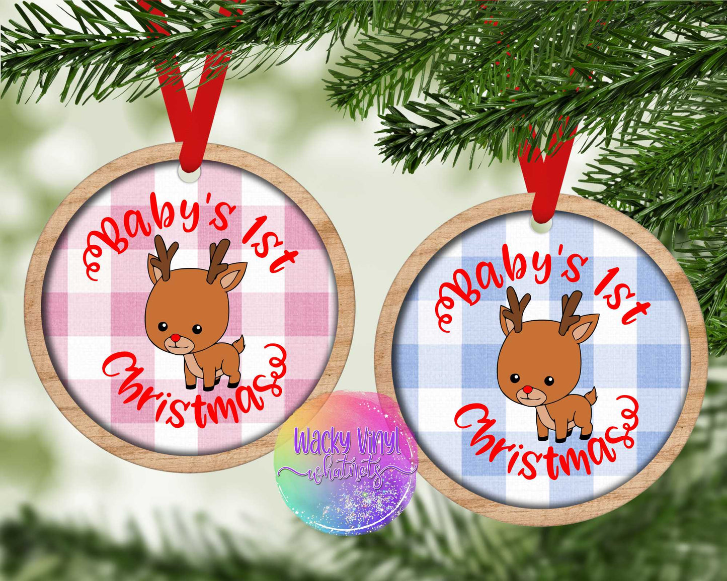 Baby's 1st Christmas Ornament Wacky Vinyl Whatnots, LLC