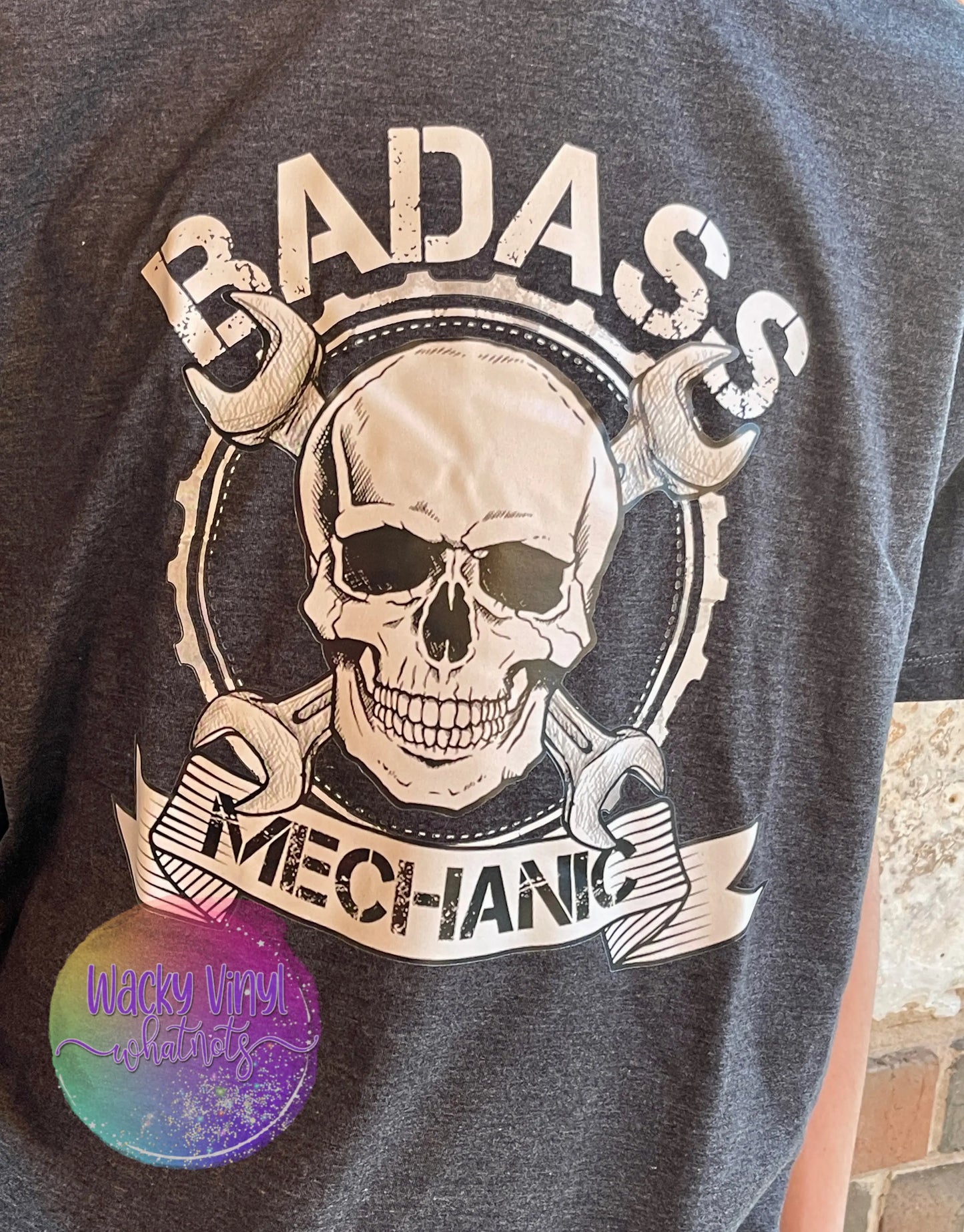 Badass Mechanic Skull Tee