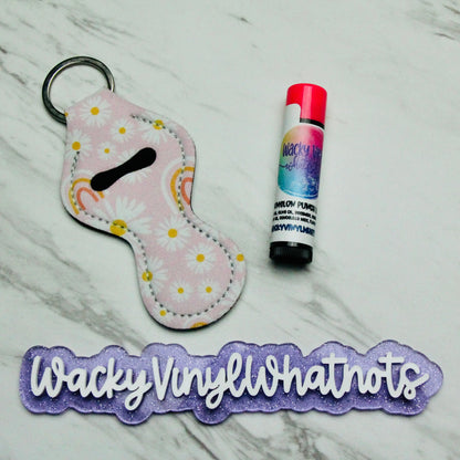 Chapstick Holder Keychain Wacky Vinyl Whatnots, LLC