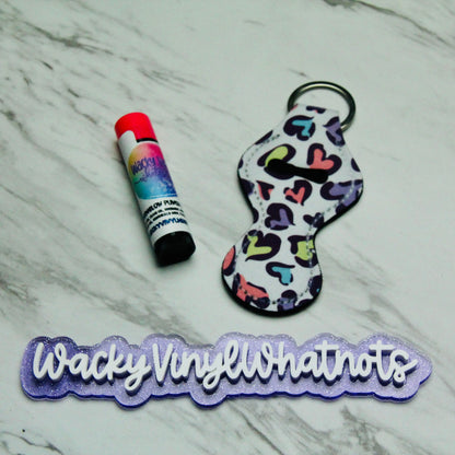 Chapstick Holder Keychain Wacky Vinyl Whatnots, LLC