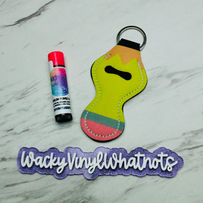 Chapstick Holder Keychain Wacky Vinyl Whatnots, LLC