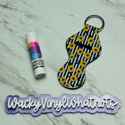 Chapstick Holder Keychain Wacky Vinyl Whatnots, LLC