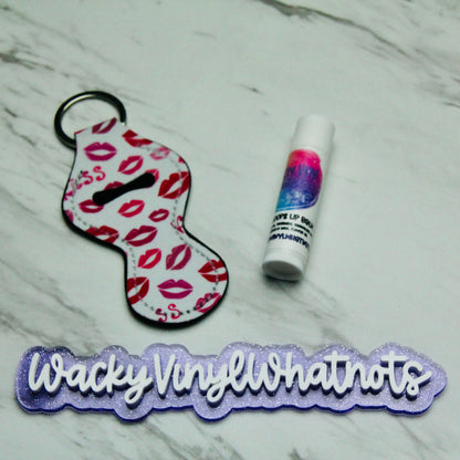 Chapstick Holder Keychain Wacky Vinyl Whatnots, LLC