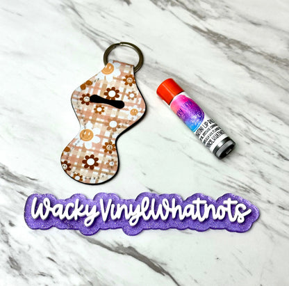 Chapstick Holder Keychain Wacky Vinyl Whatnots, LLC