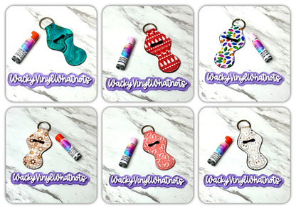 Chapstick Holder Keychain Wacky Vinyl Whatnots, LLC