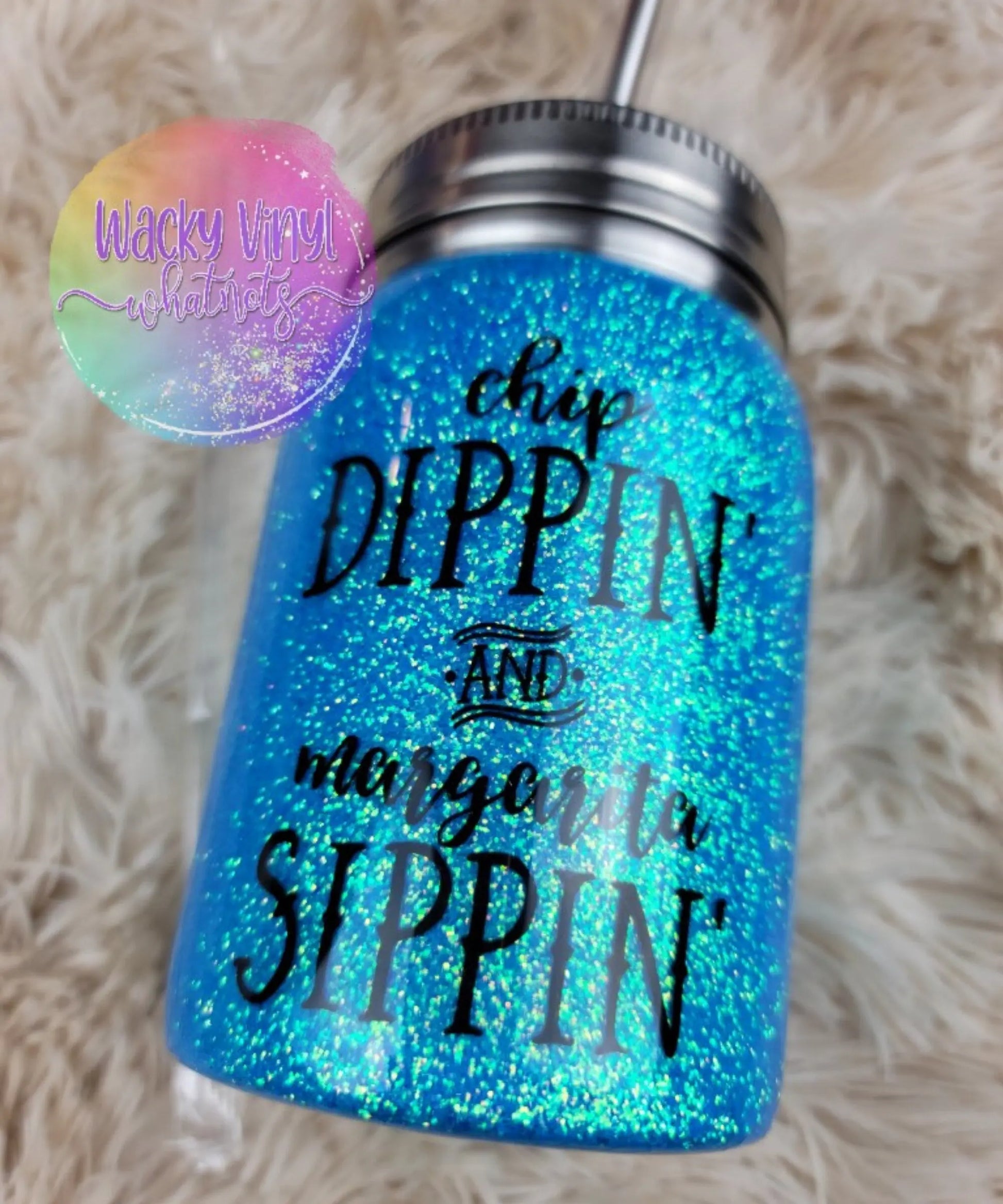 Chip Dippin' & Margarita Sippin' Tumbler Wacky Vinyl Whatnots, LLC