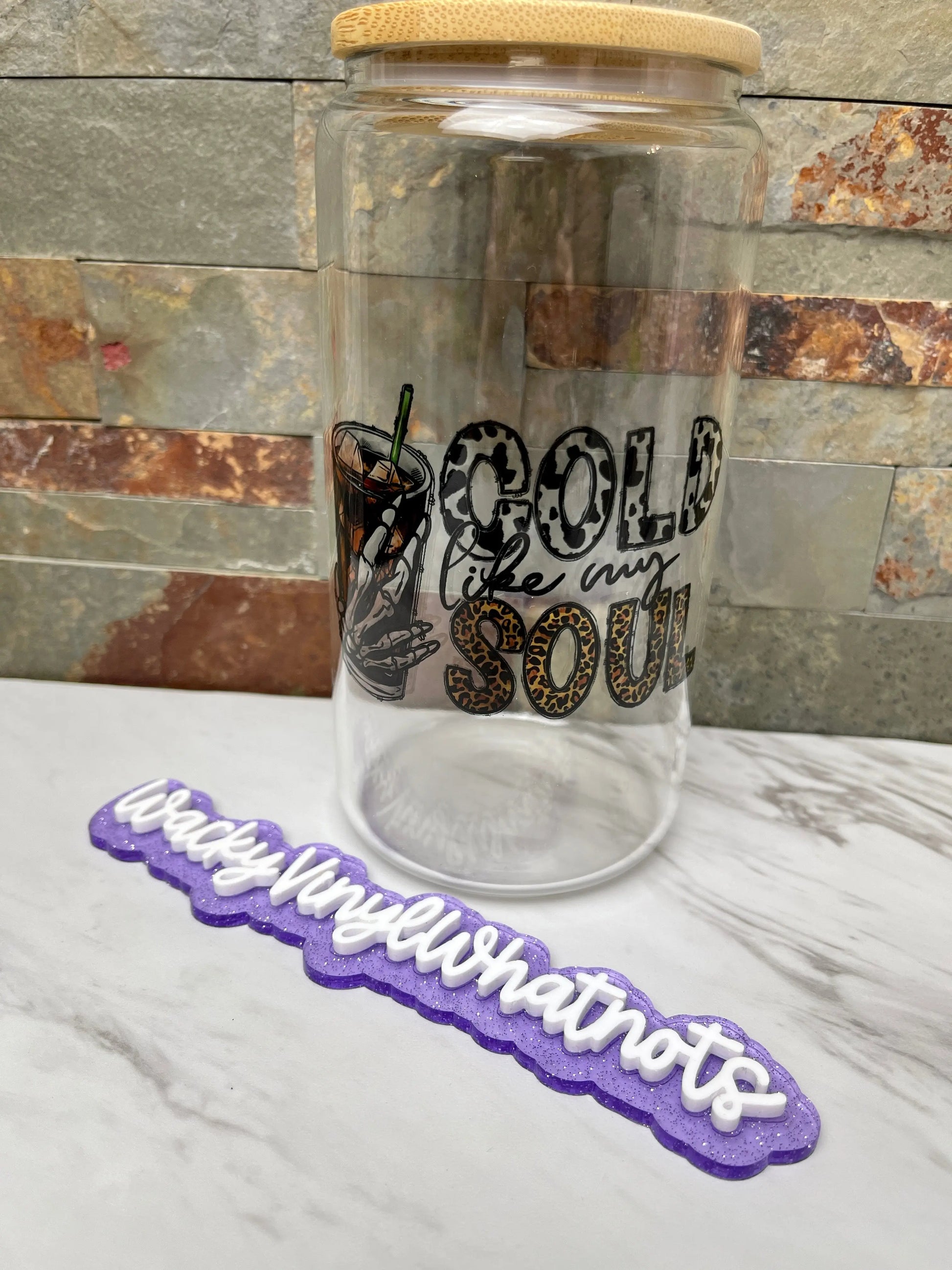 Cold Like My Soul Glass Can Wacky Vinyl Whatnots, LLC