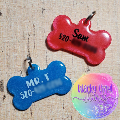 Dog Bone Tags Wacky Vinyl Whatnots, LLC