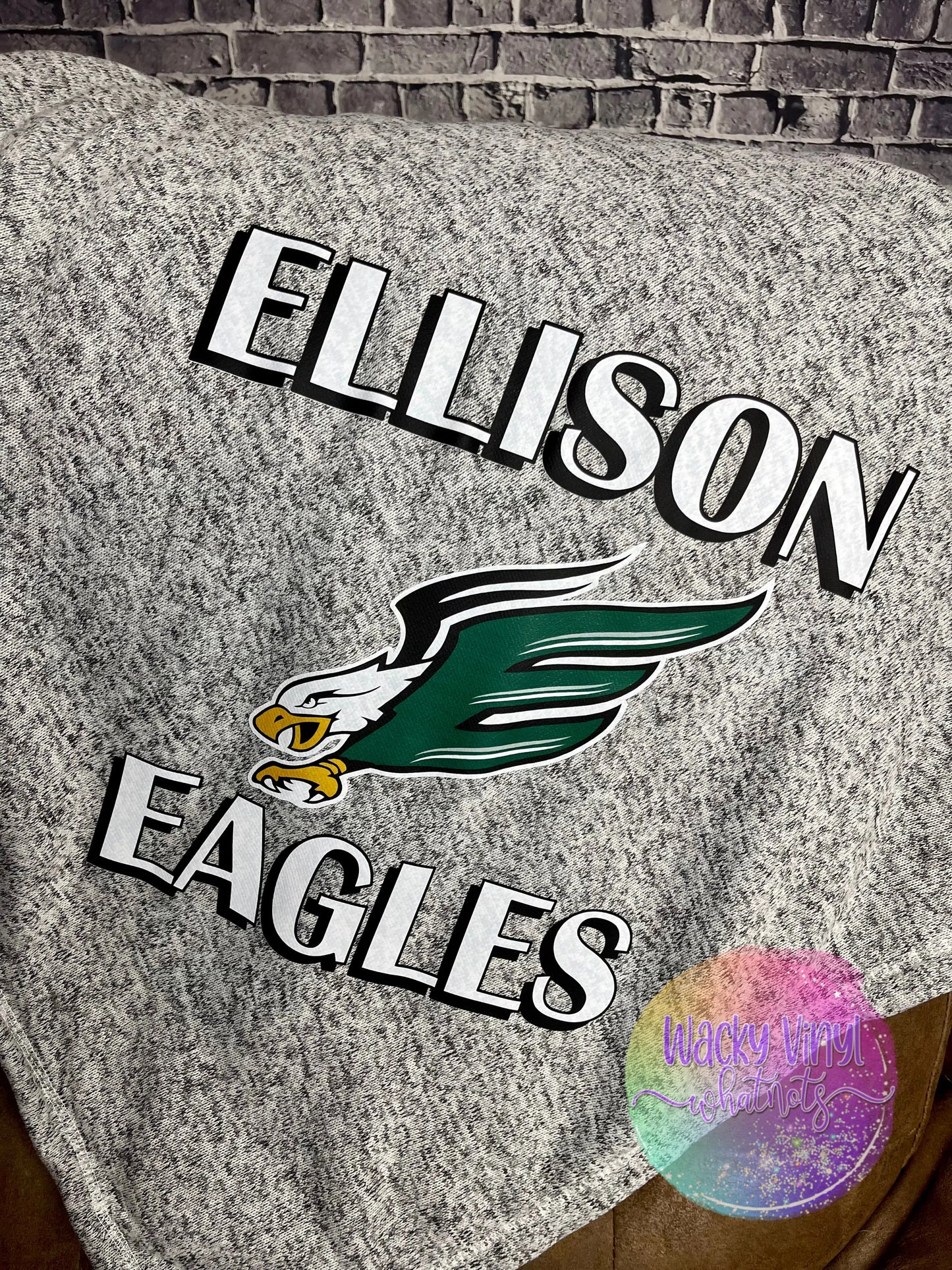 Ellison Eagles Throw Wacky Vinyl Whatnots, LLC