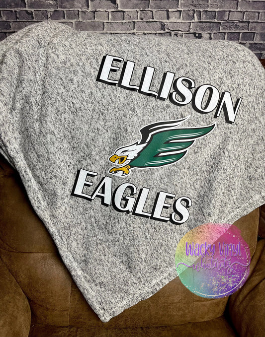 Ellison Eagles Throw Wacky Vinyl Whatnots, LLC