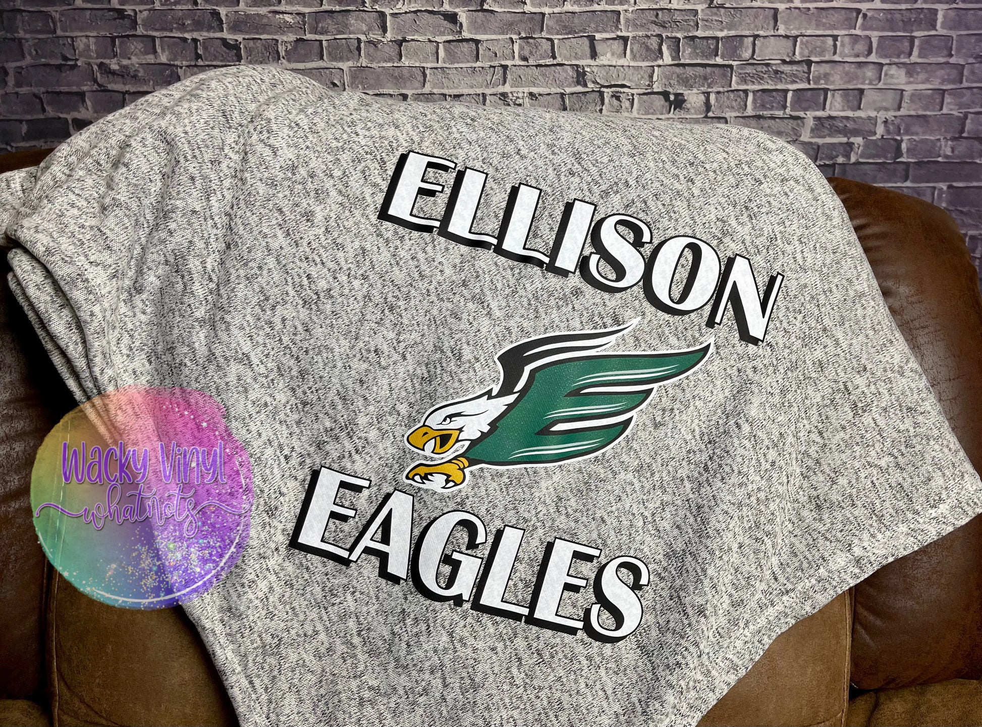 Ellison Eagles Throw Wacky Vinyl Whatnots, LLC