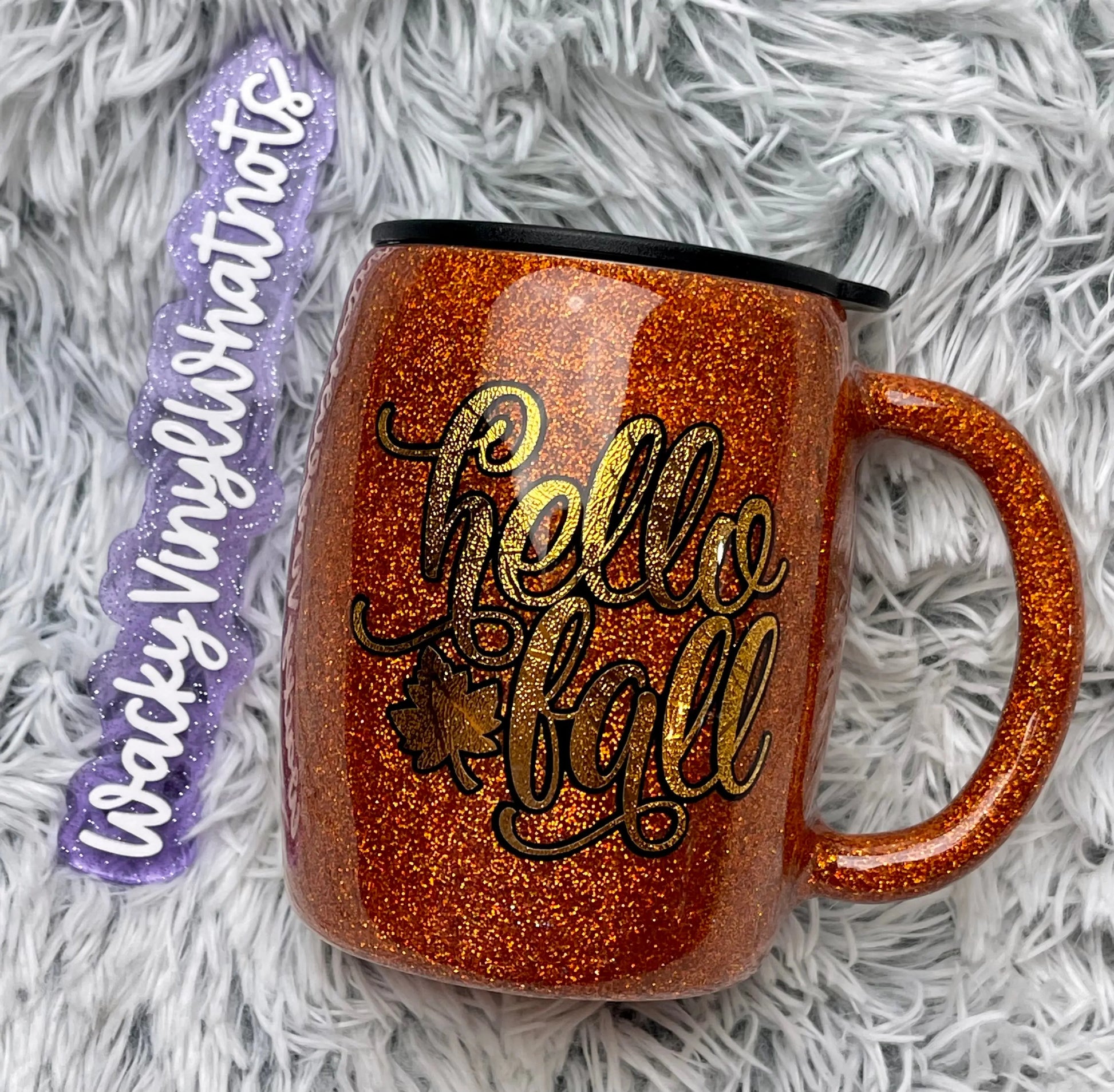 Hello Fall Mug Tumbler Wacky Vinyl Whatnots, LLC