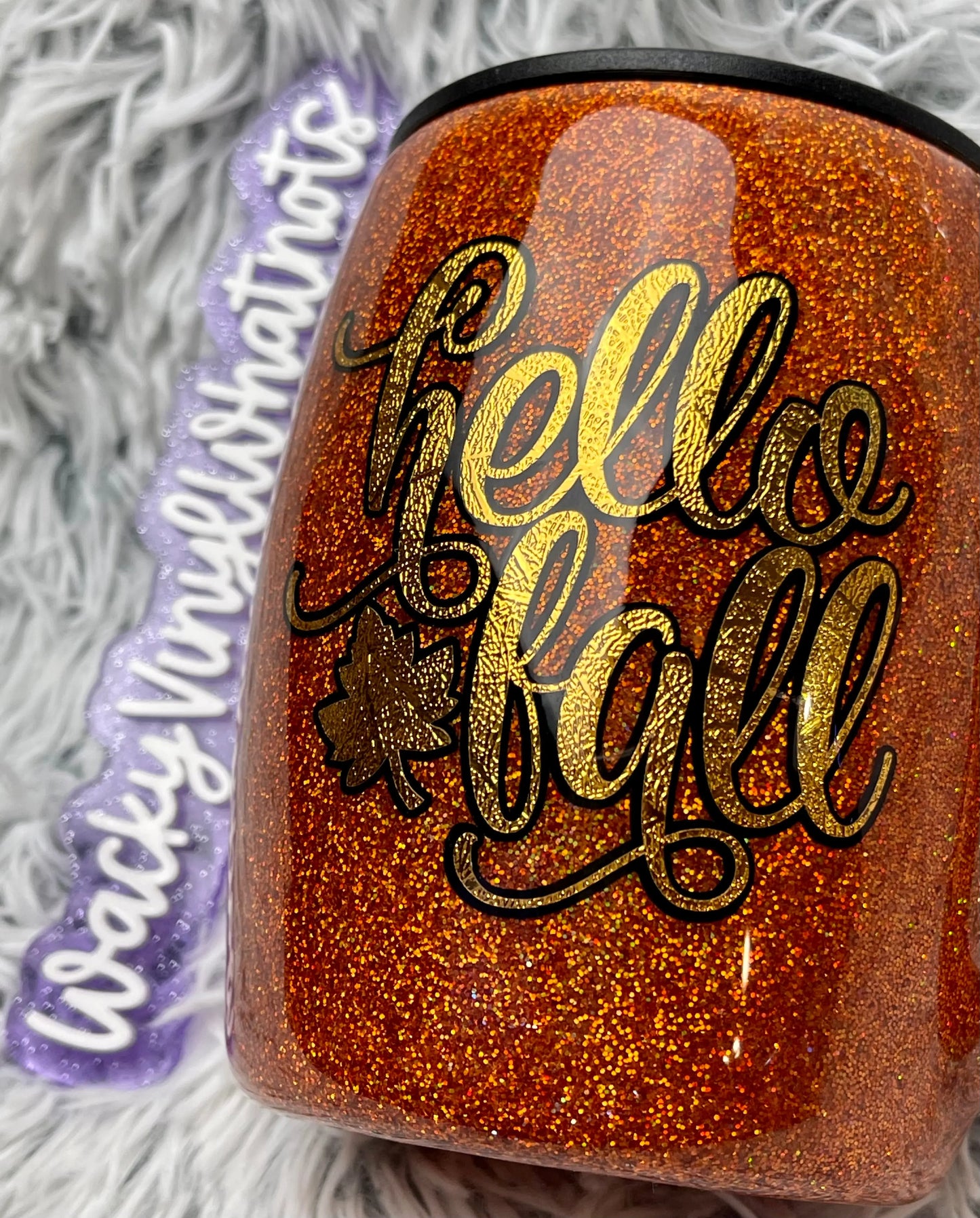 Hello Fall Mug Tumbler Wacky Vinyl Whatnots, LLC