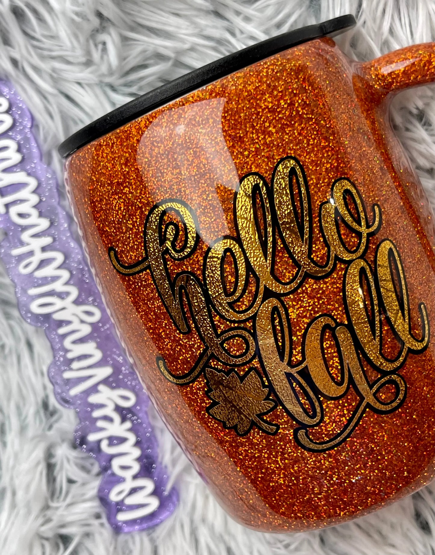 Hello Fall Mug Tumbler Wacky Vinyl Whatnots, LLC