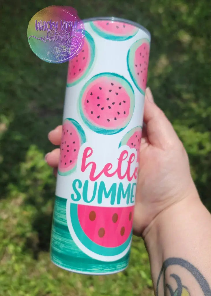 Hello Summer Tumbler Wacky Vinyl Whatnots, LLC