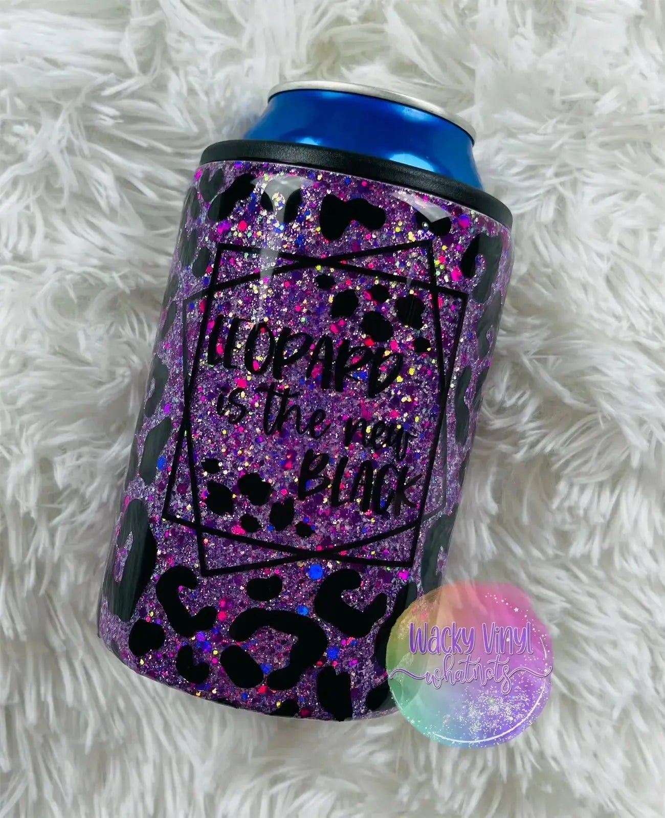 Leopard is the New Black Can Tumbler Wacky Vinyl Whatnots, LLC