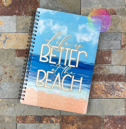 Life is Better at the Beach Small Notebook Wacky Vinyl Whatnots, LLC