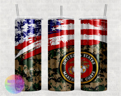 Military Tumbler Wacky Vinyl Whatnots, LLC