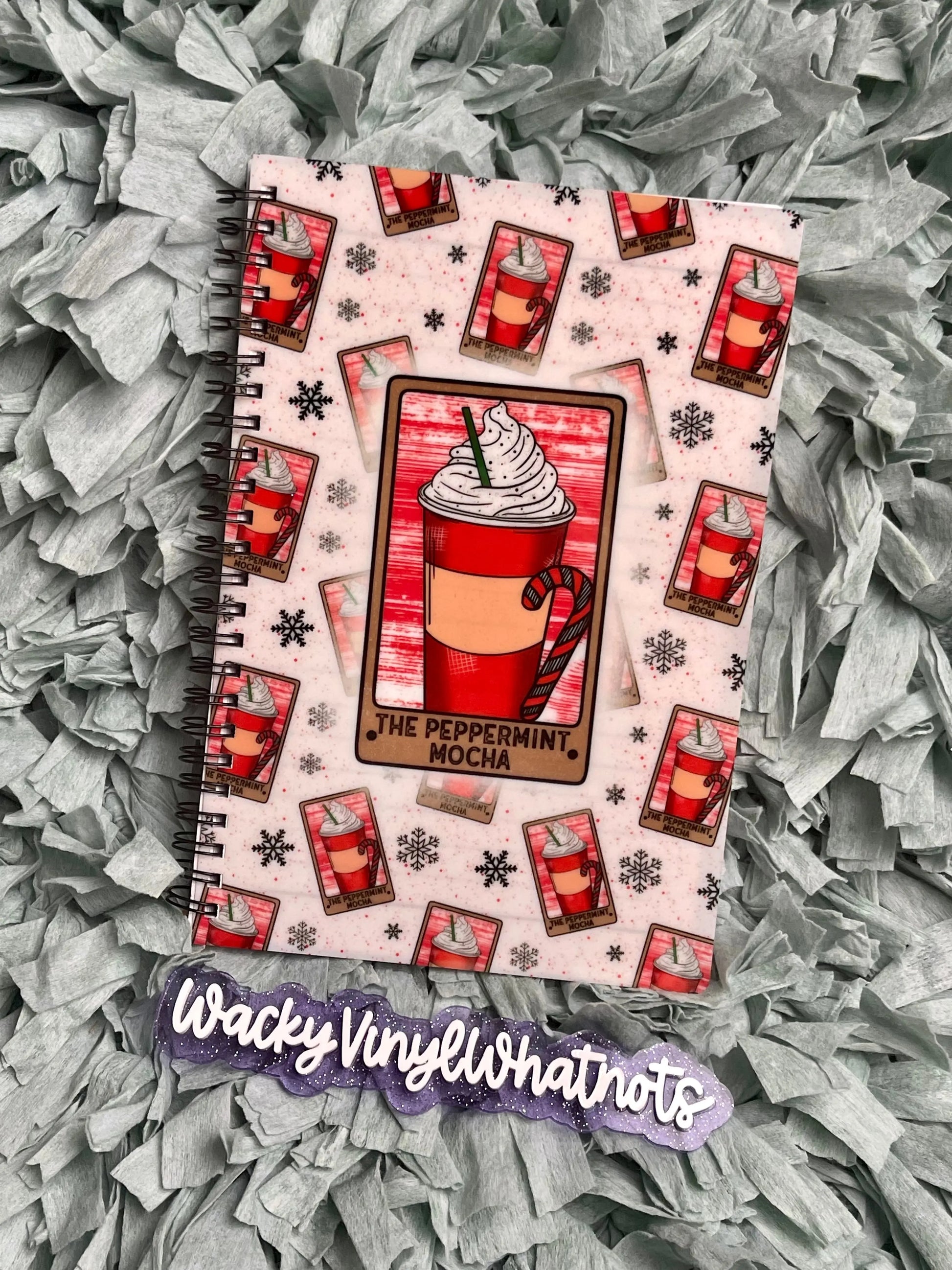 Peppermint Mocha Small Notebook Wacky Vinyl Whatnots, LLC