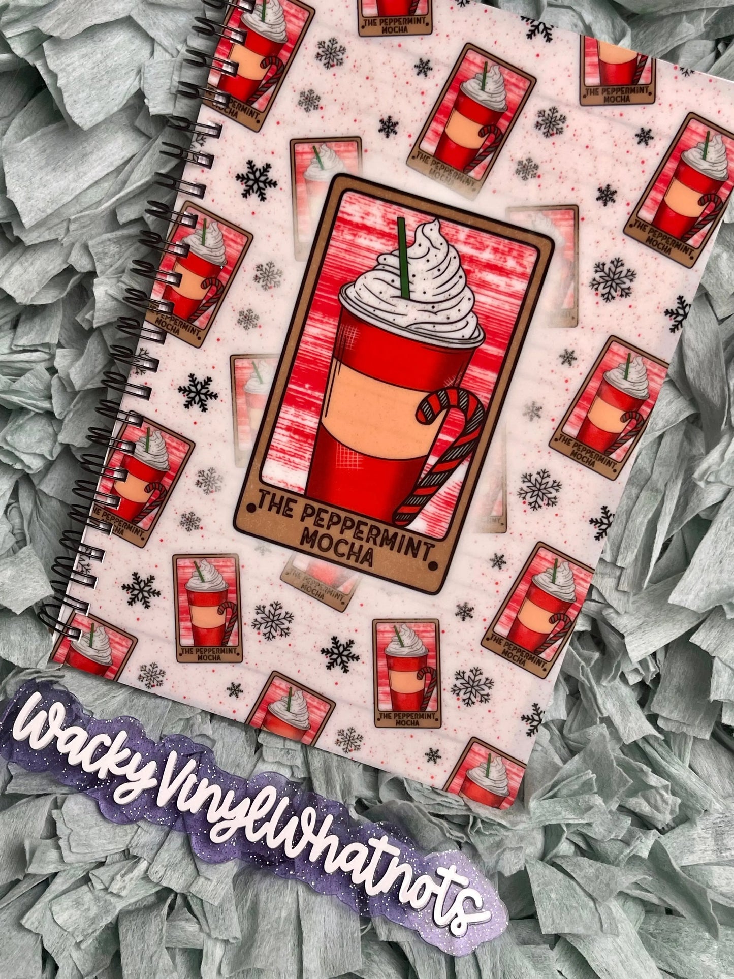 Peppermint Mocha Small Notebook Wacky Vinyl Whatnots, LLC