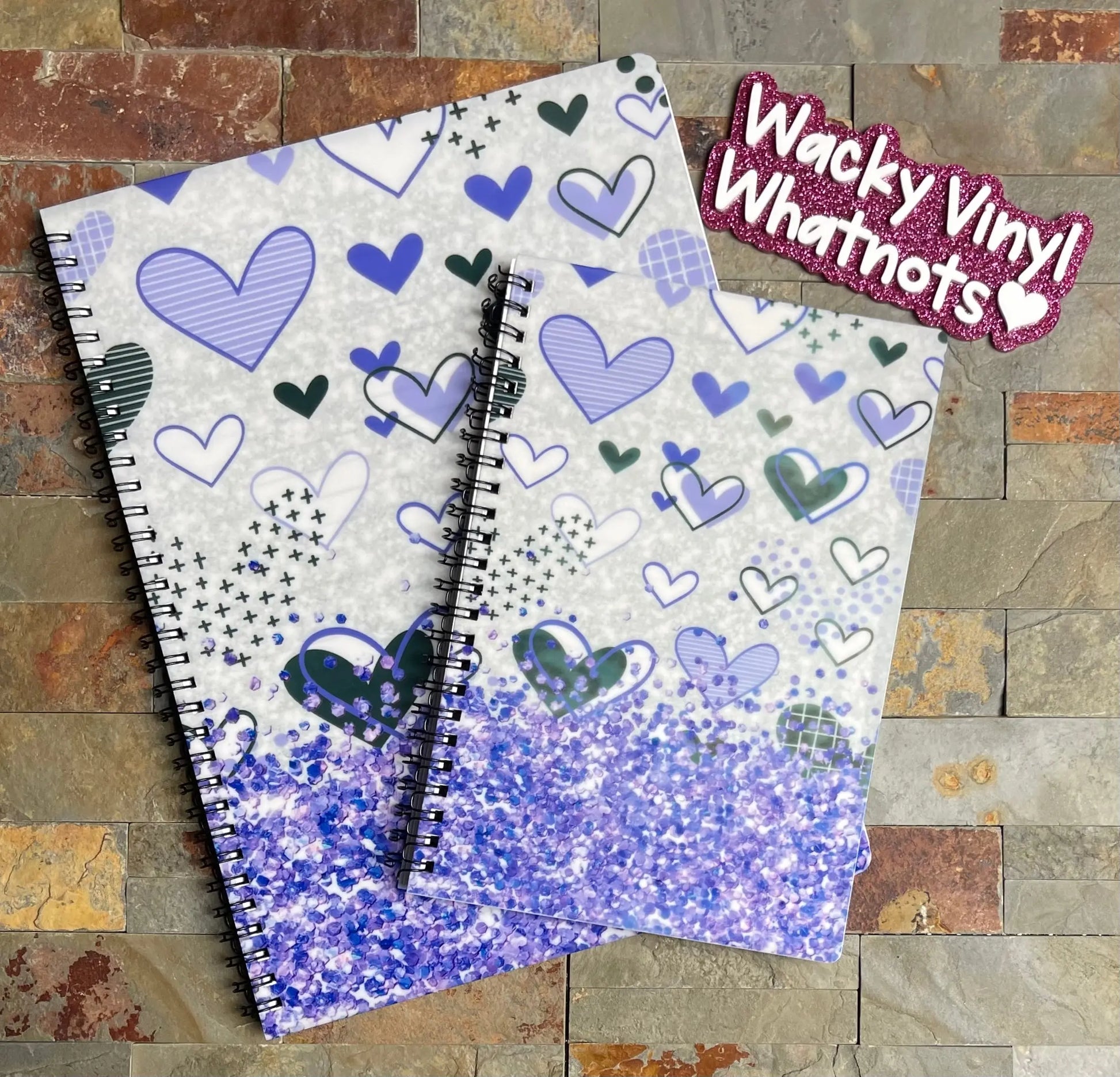 Purple Heart Notebook Wacky Vinyl Whatnots, LLC