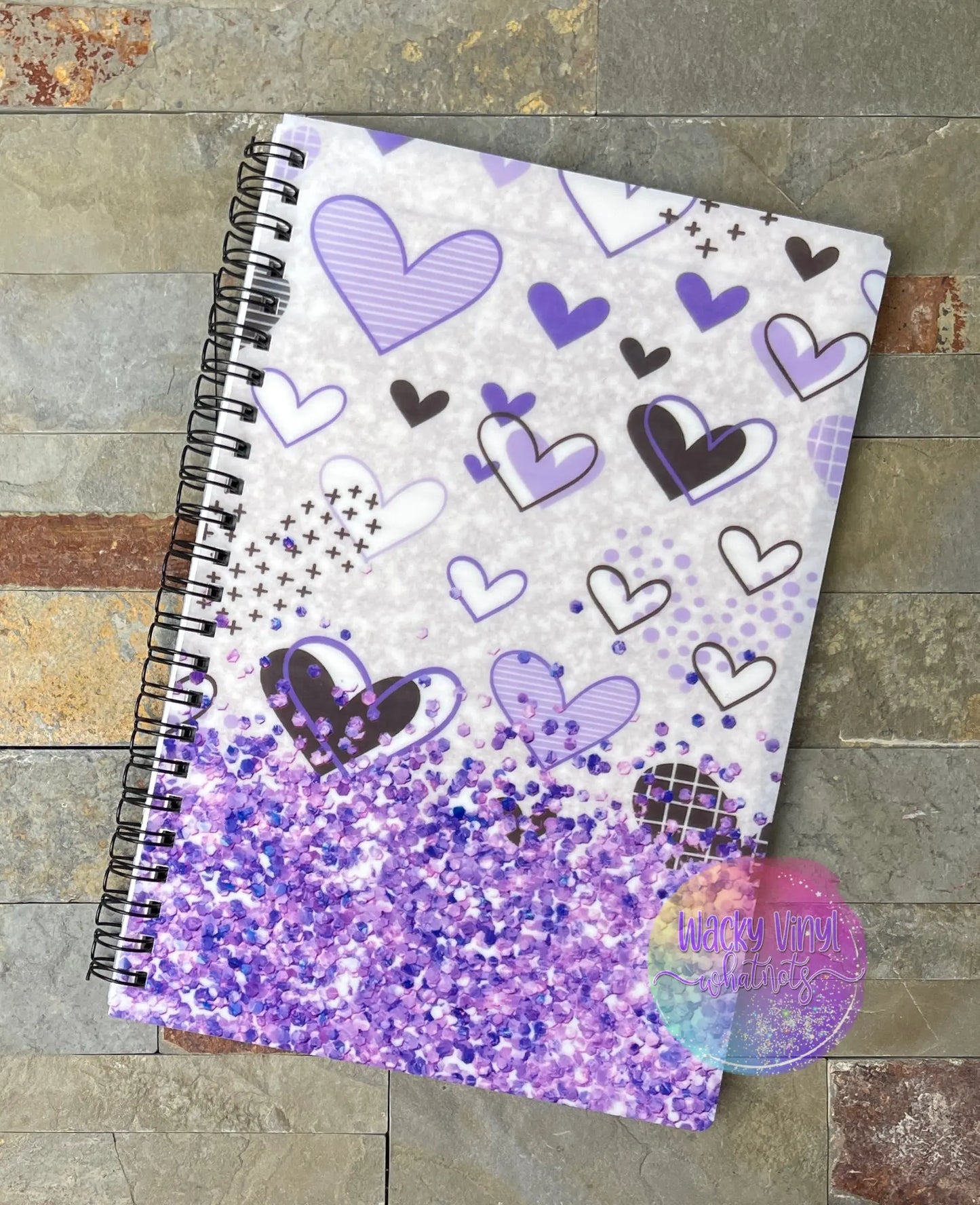 Purple Heart Notebook Wacky Vinyl Whatnots, LLC