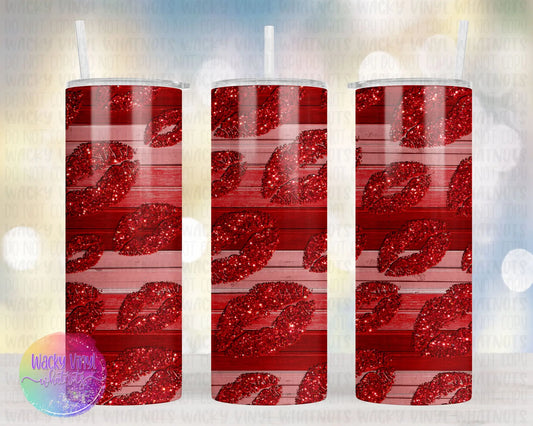 Red Lips Tumbler Wacky Vinyl Whatnots, LLC