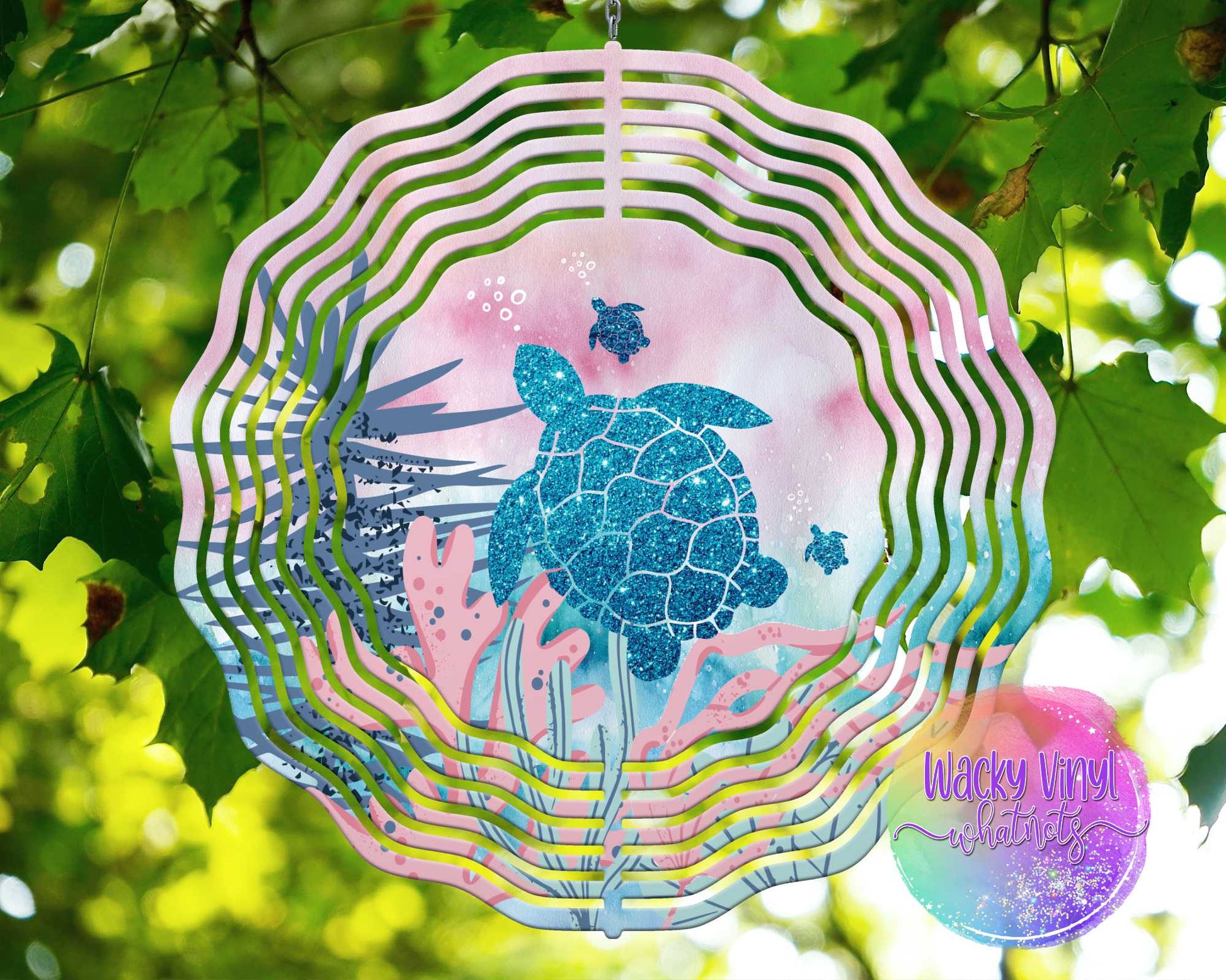 Sea Turtle Wind Spinner Wacky Vinyl Whatnots, LLC