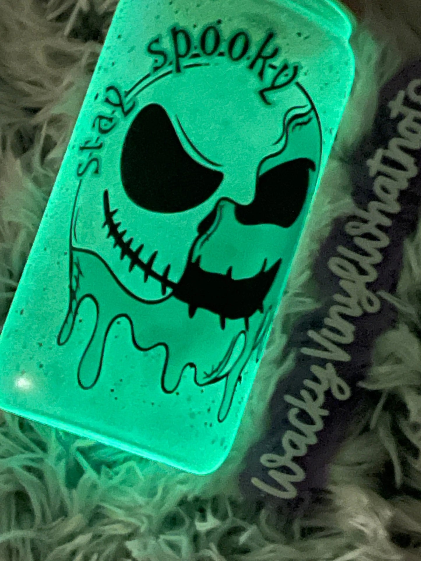 Stay Spooky Glass Can - GLOW Wacky Vinyl Whatnots, LLC