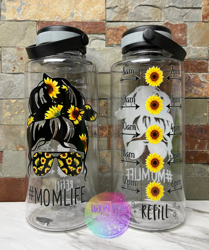 Sunflower Mom Life Bottle Wacky Vinyl Whatnots, LLC