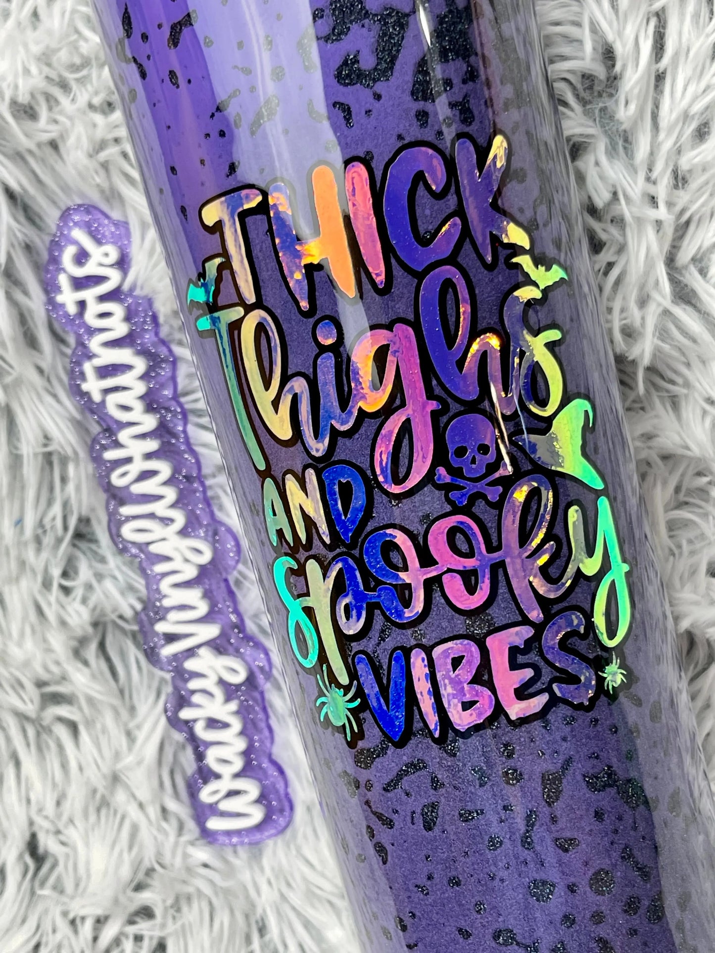 Thick Thighs & Spooky Vibes Tumbler Wacky Vinyl Whatnots, LLC