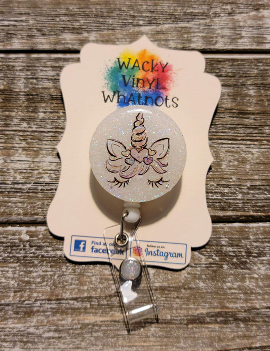 Unicorn Badge Reel Wacky Vinyl Whatnots, LLC