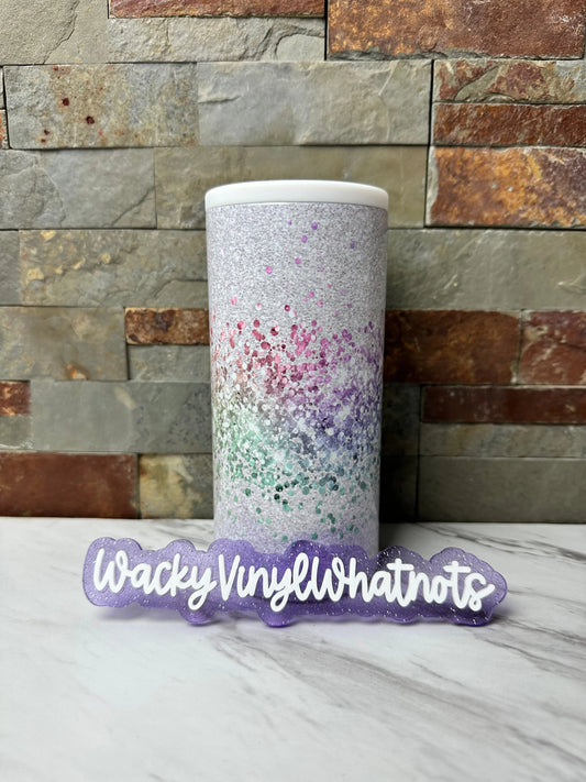 Unicorn Burst Slim Can Tumbler Wacky Vinyl Whatnots, LLC